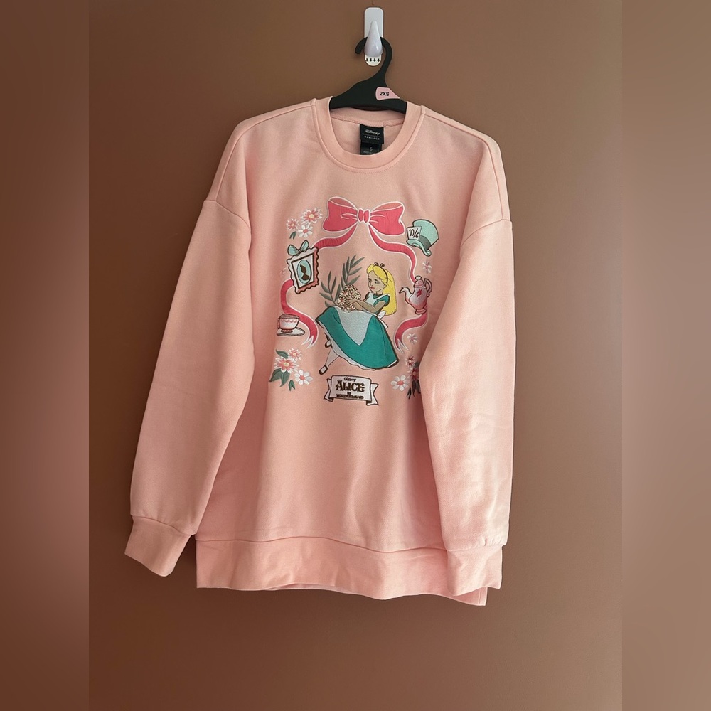 Our Universe Disney Alice in Wonderland Icons Pink Crewneck